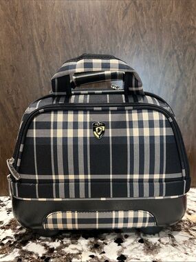 Heys Black & Cream Plaid Travel Tote